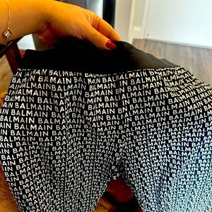 Authentic Balmain monogram bike shorts